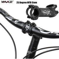 WAKE Bicycle Stem 25 35 Degree 31.8mm MTB Power 60/70/80/90/100/110mm Mountain Bike Handlebar MTB Stem Bicycle Cycling Part