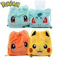 20x22cm Pokemon Pikachu Drawstring Anime Bag Cute Portable Storage Cosmetic Bag Coin Purse Children Birthday Gifts