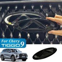 For Chery Tiggo 9 2026 2025 Accessories Car Front Bumper Emblem Badge Decal Black Logo Cover Refit Sticker Accessories