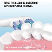 Tête de brosse de rechange double nettoyage, 4 à 24 pièces, Compatible avec les brosses à dents électriques OralB, adaptées à 100 500 1000 2000 3000 5000 6000 7000