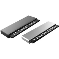 Car Parking Number Plate Creative Car Interior Decoration Ornaments Metal Sliding To Hide The Phone Number Plate Car Accessories