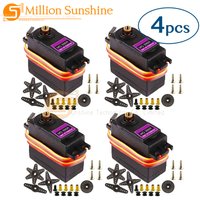 4pcs MG996R MG996 55g Digital Servo Motor - High Torque Plastic Gear (15kg/cm) RC Servo for Arduino, Robotics, RC Cars, Boats