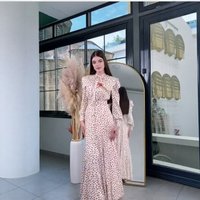 Long Dress Women Dresses Floral Print A Line Vestidos Lace Up Full Sleeve Tight Waist Elegant Buttons Y2k Streetwear Work 2026