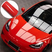 Bright Glossy Red Vinyl Wrap Car Stickers Color Change Film Auto Wrapping Film Bubble Free Sticker Vinyl Decals Car Accessories