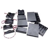 1/3pcs AA Battery Holder Storage Case Box With Switch And Cover For AA Batteries Standard Container 1 2 3 4 6 8 Slots