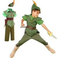 New 2025 Peter Pan Boys Anime Costume for Carnival Party T-shirt Pants Superhero Outfit ❤ ★ ♥ ♡