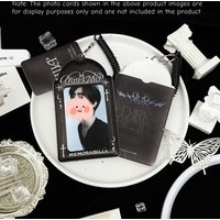 Personality Bite Me Black Photo Card Holder Kpop EN Star Pc Holder En Pu Material 3-3.5in Dark Blood Album Idol Photo Card