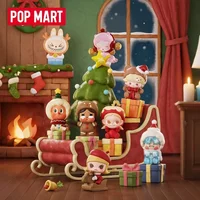 POP MART POP BEAN Christmas Mystery Box Blind Box Toy Figurines Home Decor Ornament Series - Collectible Guess Toys Bag