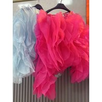 Sweet Elegant Spring 2026 New Style Pure Color Pleated Lace Trim Chiffon Top Korean Loose Fit Long Sleeve Daily Wear for Girls