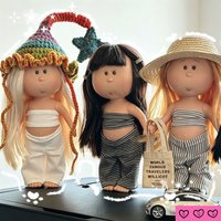 Potato doll clothes, 24cm Mia doll dress up set, striped strapless sweatpants, spicy girl outfit
