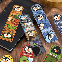 30pcs quirky penguin bookmarks students reading books labeling office supplies decoration handbook DIY material card