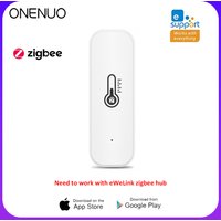 ZigBee Smart Temperature Humidity Sensor Battery Powered Ewelink APP Control Thermometer Hygrometer Controller For Alexa Google