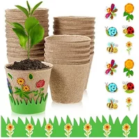 New DIY Round Paper Planting Pots Kit,Biodegradable Seed Starter Craft Set for Garden,Eco Friendly Seedling Pots for Home Plants
