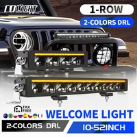 CO LIGHT barre lumineuse LED 52 pouces ambre blanc DRL Spot inondation Combo tout-terrain conduite automobile barre LED pour camions véhicule voiture ATV