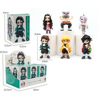 Demon Slayer Anime Figure Blind Box Kamado Nezuko Kochou Shinobu Figure Kimetsu No Yaiba Tsuyuri Kanawo Figurine Model Doll Toys