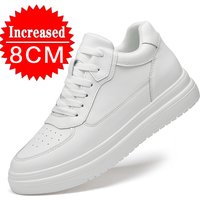 High Quality Men Sneakers Elevator Shoes for Men Fashion Casual Shoes Comfortable Leather Sports Shoes height increase 6/8/10cm