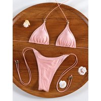 Sexy Triangle Bikini Sets Micro Thongs Swimsuit Butterfly Bathing Suit Biquini Bandage Beachwear Print Swimwear Thong Bikini