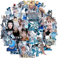 55Pcs Kpop Idol XG New Album GALA HD Printd Waterproof Sticker Notebook Sticker CHISA HINATA HARVEY MAYA JURIA COCONA Fans Gifts