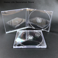 【TG】Transparent Plastic Single Piece Disc Case CD Case Thickened CD DVD Disc Box Empty Storage Organizer Box Album Box Cases
