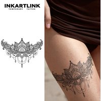 Haina Lotus Temporary Tattoo,Lasts To 15 Days New Technology Magic Waterproof Semi Permanent Sticker.