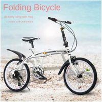 AliExpress High Appearance 20 Inch Edition Simple Comfortable And Easy Folding Bicycle Fashion Dual Disc Brake Variable Speed Bicycle 2023
