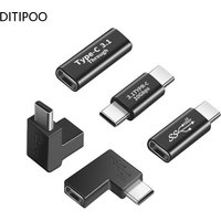 USB Type C Adapter Female to Female 10GBbps Portable Charge Adapter Fast Charging Type-C Extension Cable for Phone Tablet