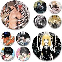 Yagami Light,Misa Misa,L·Lawliet Badge Cosplay Comic Character Brooches Exquisite Enamel Pins for Backpack Jewelry Clothes Gifts