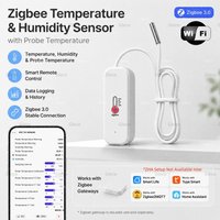 Sonde de température et d'humidité Zigbee/Wifi, thermomètre, automatisation de la maison intelligente, aquarium, réfrigérateur, vin, pour Zigbee2mqtt, hub TUYA.