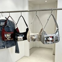High Quality Women's Shoulder Bag Korean Transparent Ita Bag JK Harajuku Large Capacity Crossbody Bag Preppy Handbag Purse