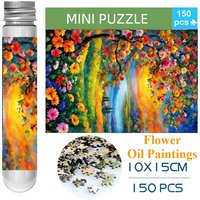 150PCS Mini Test Tube Flower Oil Paintings Difficult Jigsaw Puzzle Decompression Toys Game Family Educational Toys