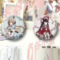 2Pcs/Lot Sandrone Marionette Brooch Columbina Hyposelenia Kuutar Moon Maiden Damselette 58mm Pin Cosplay Badge gift