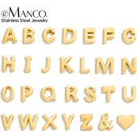 eManc Tiny Heart Dainty Gold Color Silver Color Initial Charm Letter Name Pendant For Women Wholesale Alphabet A-Z Jewelry Gift