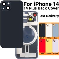 For iPhone 14/14 Plus Back Glass Panel Battery Cover Replacement Parts Rear Housing with Camera Lens
