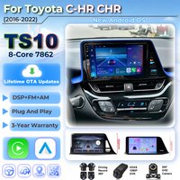Radio samochodowe Android 16 do Toyota C-HR CHR 2016 2017 2018 2019 2020 2021 2022 Carplay Nawigacja GPS Odtwarzacz multimedialny Wifi