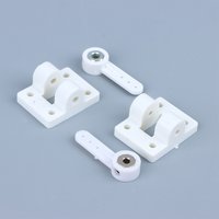 1set Landing Gear Front Wheel Steering 2/3 holes Steering Arms+Mounts Suitable for RC Fixed Wing Aircrafts DIY Parts Parts 3/4mm