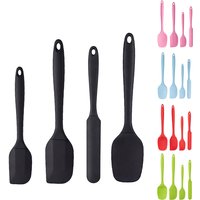 Kitchen Silicone Spatula Set, High Heat split type Silicone Scraper with Nonslip Handle for Cooking Mixing Baking Serving Stirri
