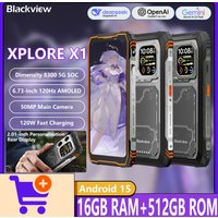 Blackview XPLORE X1 5G Rugged Phone Dimensity 7050 5G 10000mAh 55W Charging 12+256GB 6.78-inch 120Hz 108MP Camera Android 15 NFC