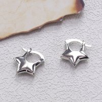 925 Sterling Silver Star Earrings For Women Vintage Simple Jewelry Prevent Allergy Party Birthday Accessories Gift