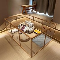 Solid Wood Splice Fence for Pets Indoor Separation Fence Transparent Dog Cage for Small Dogs Pet Fences Products Accessories