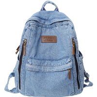 Multi Pocket Fashion Denim Women Backpack Male Female Laptop College Backpacks Trendy Cool Girl Kawaii Travel Student School Bag