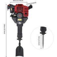 1900W Portable Garden Tree Digger 52CC 2-Stroke Petrol Gas Powered Excavator Multifunctional Tree Digging Machine 6500r/min for Tree Ball Lifting and Tree Root Cutting