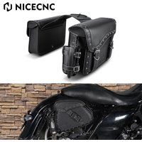 PU Leather Motorcycle Saddle Bags For Harley Touring Softail Dyna Sportster 883 1200 XL Street Bob Fat Boy Yamaha Honda Kawasaki