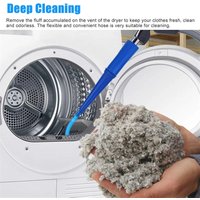 Hot 1Set Dryer Vent Cleaning Kit Vacuum Accessor Flexible Dryer Lint Remover And Flexible Dryer Lint Brush For Washing And Dryer
