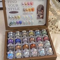 High-End Nail Art Set, 24 Colors Moonlight Mirror Powder Kit, Ultra-Fine Glitter, Japanese Style, Perfect for All Occasions