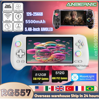 ANBERNIC RG557 Handheld Game Console 5.48" AMOLED HD Screen Android 14 Video Gaming Console RG 557 Dimensity 8300
