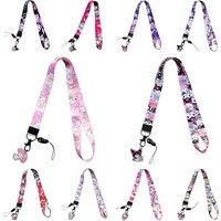 Sanrio Cute Melody Keychain ID Broch Hanging Rope Cartoon Hello Kitty Phone Neck Pendant Phone Accessories