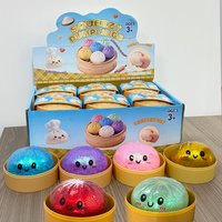 Dumpling Pressure Dumpling Squishies Cute Colorful Bun Toy Slow Rising Stress Relief Fidget Toy for Kids Adults Anti-Anxiety toy