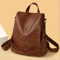 Ladies Bookbag Rucksack Women Large Capacity Backpack Purses High Quality PU Leather Female Vintage School Bags Travel Bagpack