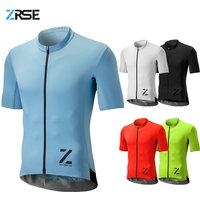 AliExpress ZRSE Men's UPF 50+ Summer Cycling Jersey with Quick-Dry Breathable High-Elastic Fabric for MTB & Road Biking with YKK Zipper