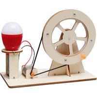 Mini DIY Hand Crank Generator Light Bulb STEM Science Experiment Kit Educational Model For Kids Children Learning Project Gift